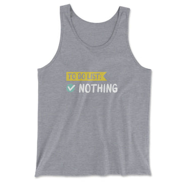 To Do List, Nothing Men/Unisex Tank in Athletic Heather color
